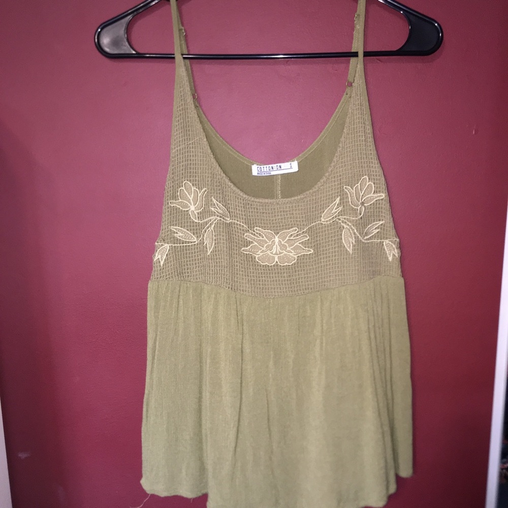 Green tank top